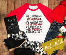 Load image into Gallery viewer, Buffalo Plaid, Leggings and Wine
